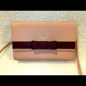 Kate Spade Blush and Maroon Crossbody Bag